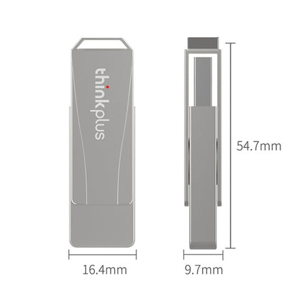 Lenovo Thinkplus USB 3.0 Rotating Flash Drive, Memory:256GB(Silver)-garmade.com
