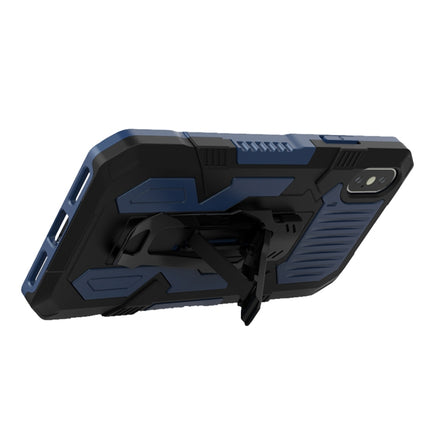 For iPhone X / XS Machine Armor Warrior Shockproof PC + TPU Protective Case(Black)-garmade.com