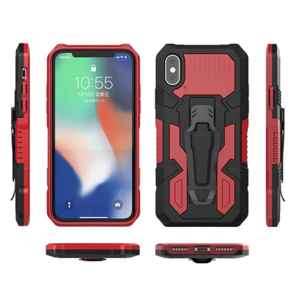 For iPhone X / XS Machine Armor Warrior Shockproof PC + TPU Protective Case(Red)-garmade.com