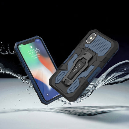 For iPhone X / XS Machine Armor Warrior Shockproof PC + TPU Protective Case(Red)-garmade.com