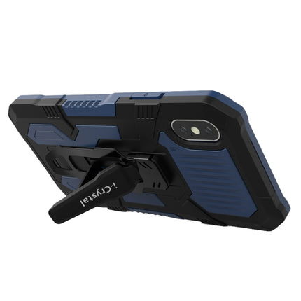 For iPhone X / XS Machine Armor Warrior Shockproof PC + TPU Protective Case(Dark Brown)-garmade.com