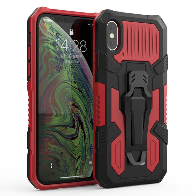 For iPhone XR Machine Armor Warrior Shockproof PC + TPU Protective Case(Red)-garmade.com