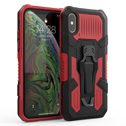 For iPhone XS Max Machine Armor Warrior Shockproof PC + TPU Protective Case(Red)-garmade.com