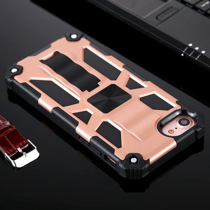 For iPhone 6 Shockproof TPU + PC Magnetic Protective Case with Holder(Rose Gold)-garmade.com