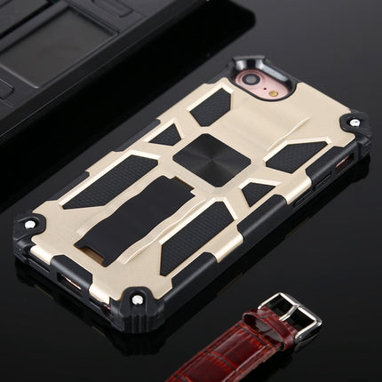 For iPhone 6 Shockproof TPU + PC Magnetic Protective Case with Holder(Gold)-garmade.com