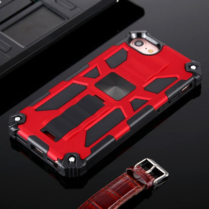 For iPhone 6 Shockproof TPU + PC Magnetic Protective Case with Holder(Red)-garmade.com