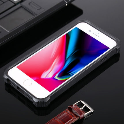 For iPhone SE 2020 / 8 / 7 Shockproof TPU + PC Magnetic Protective Case with Holder(Black)-garmade.com