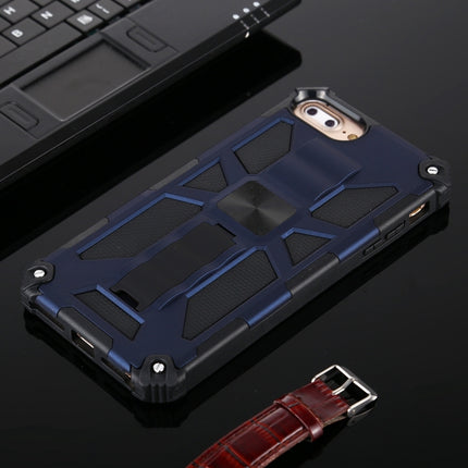 For iPhone 6 Plus Shockproof TPU + PC Magnetic Protective Case with Holder(Blue)-garmade.com
