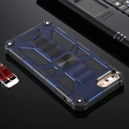 For iPhone 6 Plus Shockproof TPU + PC Magnetic Protective Case with Holder(Blue)-garmade.com