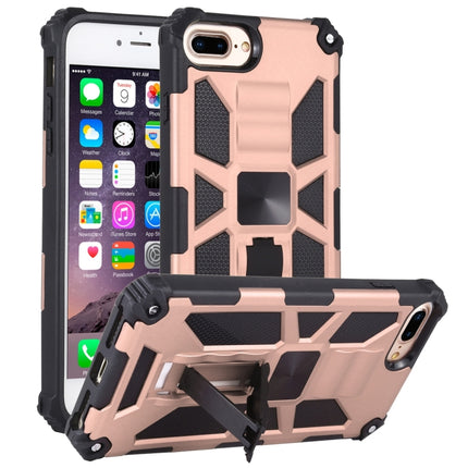 For iPhone 6 Plus Shockproof TPU + PC Magnetic Protective Case with Holder(Rose Gold)-garmade.com