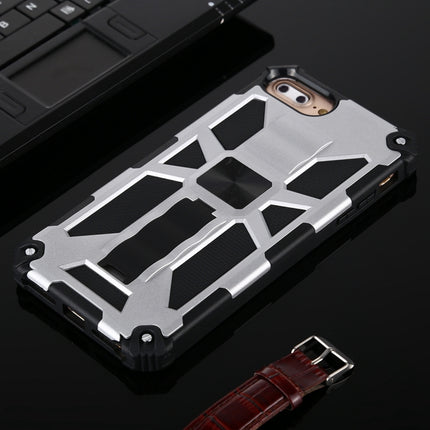 For iPhone 6 Plus Shockproof TPU + PC Magnetic Protective Case with Holder(Silver)-garmade.com