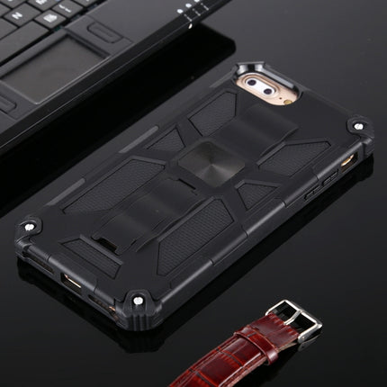For iPhone 6 Plus Shockproof TPU + PC Magnetic Protective Case with Holder(Black)-garmade.com