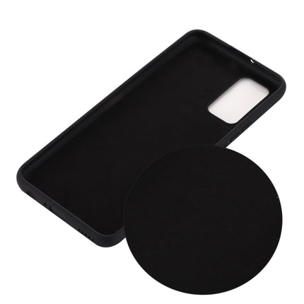 For Samsung Galaxy Note20 5G Pure Color Liquid Silicone Shockproof Full Coverage Case(Black)-garmade.com