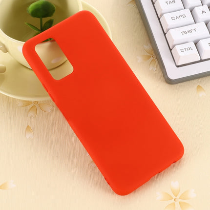 For Samsung Galaxy Note20 5G Pure Color Liquid Silicone Shockproof Full Coverage Case(Red)-garmade.com