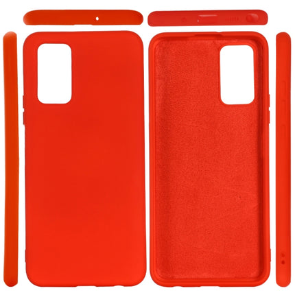 For Samsung Galaxy Note20 5G Pure Color Liquid Silicone Shockproof Full Coverage Case(Red)-garmade.com