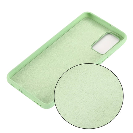 For Samsung Galaxy Note20 5G Pure Color Liquid Silicone Shockproof Full Coverage Case(Green)-garmade.com