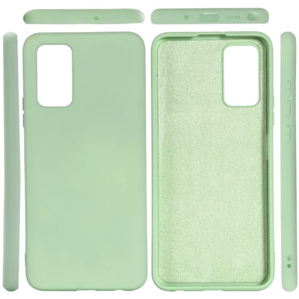 For Samsung Galaxy Note20 5G Pure Color Liquid Silicone Shockproof Full Coverage Case(Green)-garmade.com