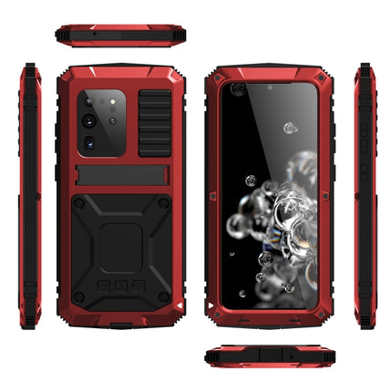 For Samsung Galaxy S20 Plus R-JUST Waterproof Shockproof Dustproof Metal + Silicone Protective Case(Red)-garmade.com
