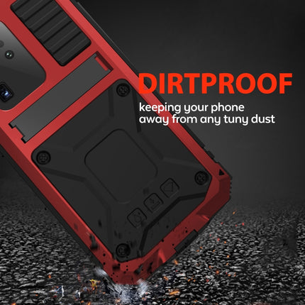 For Samsung Galaxy S20 Plus R-JUST Waterproof Shockproof Dustproof Metal + Silicone Protective Case(Red)-garmade.com