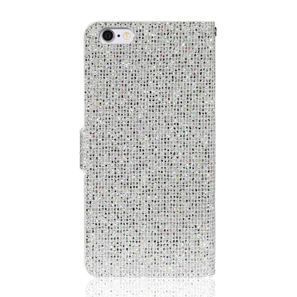 For iPhone 6s / 6 Glitter Powder Horizontal Flip Leather Case with Card Slots & Holder & Lanyard(Silver)-garmade.com
