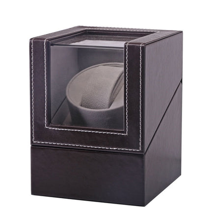 Leather Single Watch Box Electric Motor Watch Shaker Automatic Watch Shaker, US Plug-garmade.com