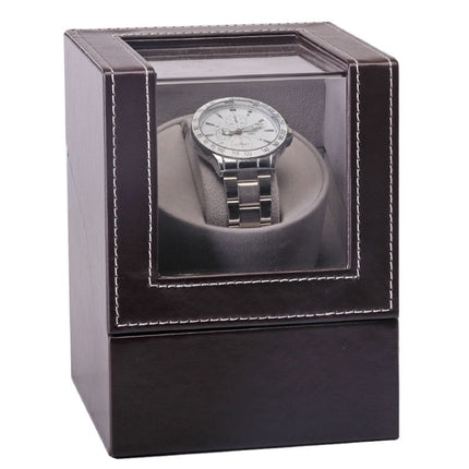 Leather Single Watch Box Electric Motor Watch Shaker Automatic Watch Shaker, US Plug-garmade.com