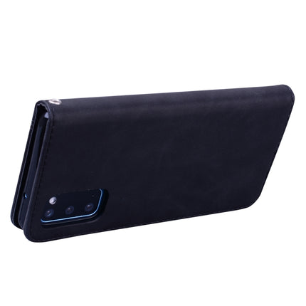 For Samsung Galaxy S20 Frosted Business Magnetic Horizontal Flip PU Leather Case with Holder & Card Slot & Lanyard(Black)-garmade.com