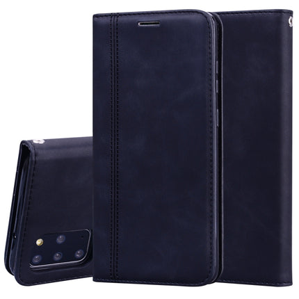 For Samsung Galaxy S20 Plus Frosted Business Magnetic Horizontal Flip PU Leather Case with Holder & Card Slot & Lanyard(Black)-garmade.com