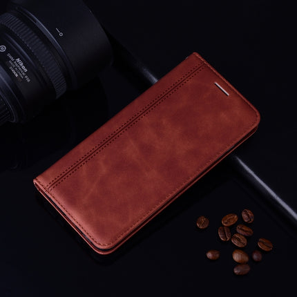 For Samsung Galaxy S20 Plus Frosted Business Magnetic Horizontal Flip PU Leather Case with Holder & Card Slot & Lanyard(Brown)-garmade.com