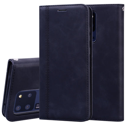 For Samsung Galaxy S20 Ultra Frosted Business Magnetic Horizontal Flip PU Leather Case with Holder & Card Slot & Lanyard(Black)-garmade.com