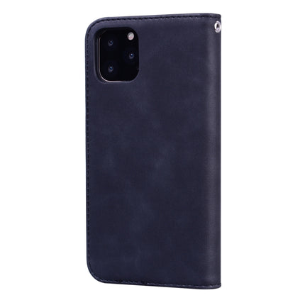 For iPhone 11 Pro Frosted Business Magnetic Horizontal Flip PU Leather Case with Holder & Card Slot & Lanyard(Black)-garmade.com