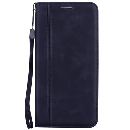For iPhone 11 Frosted Business Magnetic Horizontal Flip PU Leather Case with Holder & Card Slot & Lanyard(Black)-garmade.com
