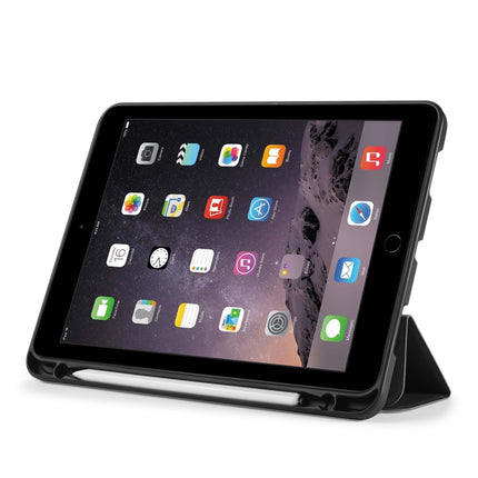 For iPad 9.7 inch DG.MING See Series Horizontal Flip Leather Case with Holder & Pen Holder(Black)-garmade.com