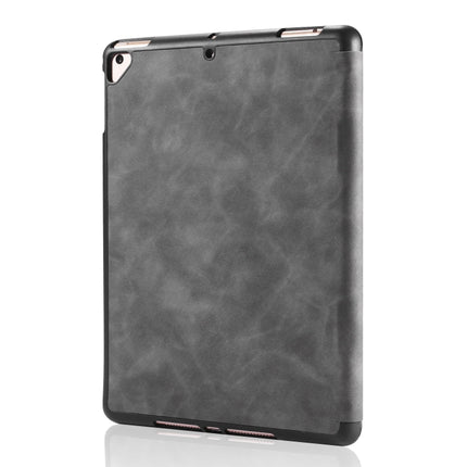 For iPad 9.7 inch DG.MING See Series Horizontal Flip Leather Case with Holder & Pen Holder(Grey)-garmade.com