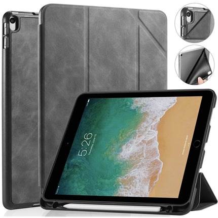 For iPad Pro 10.5 inch DG.MING See Series Horizontal Flip Leather Case with Holder & Pen Holder(Grey)-garmade.com