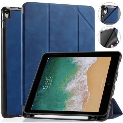 For iPad Pro 10.5 inch DG.MING See Series Horizontal Flip Leather Case with Holder & Pen Holder(Blue)-garmade.com