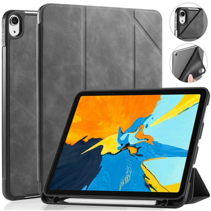 For iPad Pro 11 inch (2018) DG.MING See Series Horizontal Flip Leather Case with Holder & Pen Holder(Grey)-garmade.com