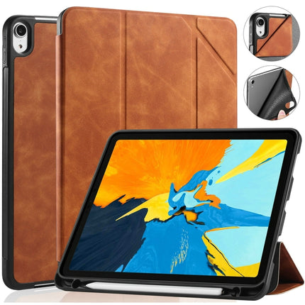 For iPad Pro 11 inch (2018) DG.MING See Series Horizontal Flip Leather Case with Holder & Pen Holder(Brown)-garmade.com