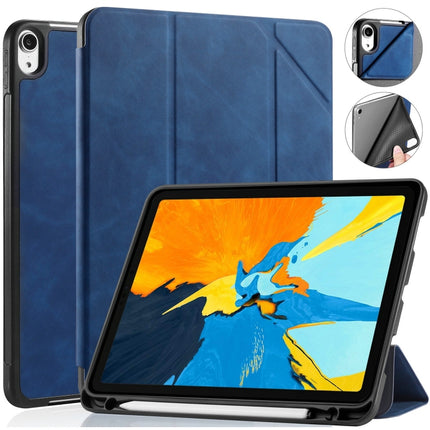 For iPad Pro 11 inch (2018) DG.MING See Series Horizontal Flip Leather Case with Holder & Pen Holder(Blue)-garmade.com