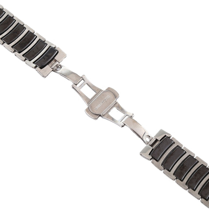 For Apple Watch Series 6 & SE & 5 & 4 40mm / 3 & 2 & 1 38mm Ceramic Steel Watchband(Black)-garmade.com
