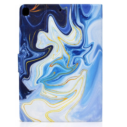 For iPad 10.2 / 10.5 (2017) & Air 10.5 (2019) Voltage Painted Pattern Tablet PC Protective Leather Case with Bracket & Card Slots & Sleep / Wake-up & Anti-skid Strip(Blue Marble)-garmade.com