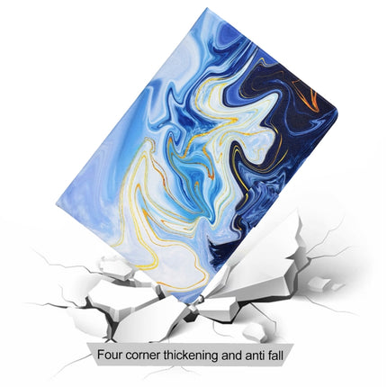 For iPad 10.2 / 10.5 (2017) & Air 10.5 (2019) Voltage Painted Pattern Tablet PC Protective Leather Case with Bracket & Card Slots & Sleep / Wake-up & Anti-skid Strip(Blue Marble)-garmade.com