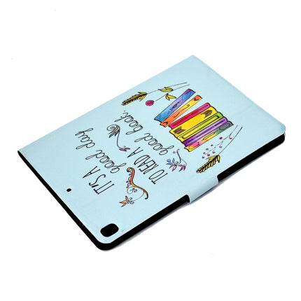 For iPad 10.2 / 10.5 (2017) & Air 10.5 (2019) Voltage Painted Pattern Tablet PC Protective Leather Case with Bracket & Card Slots & Sleep / Wake-up & Anti-skid Strip(Colorful Book)-garmade.com