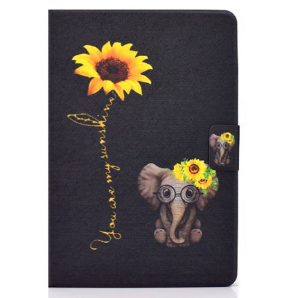 For iPad mini 5 / 4 / 3 / 2 / 1 Voltage Painted Pattern Tablet PC Protective Leather Case with Bracket & Card Slots & Sleep / Wake-up & Anti-skid Strip(Chrysanthemum Elephant)-garmade.com