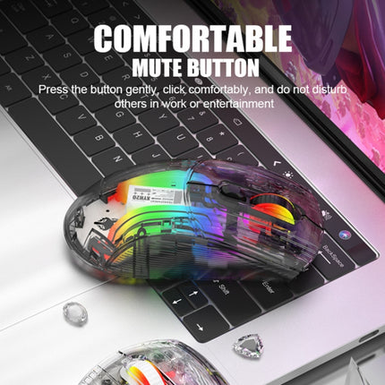 XUNFOX XYH20RGB Transparent 2400DPI RGB Light Wired Gaming Mouse, Cable Length: 1.2m(Black)-garmade.com