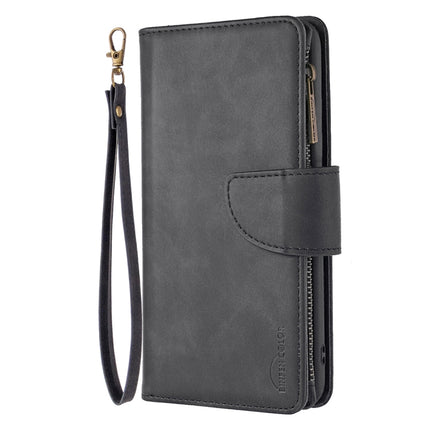 For iPhone 6 Skin Feel Detachable Magnetic Zipper Horizontal Flip PU Leather Case with Multi-Card Slots & Holder & Wallet & Photo Frame & Lanyard(Black)-garmade.com