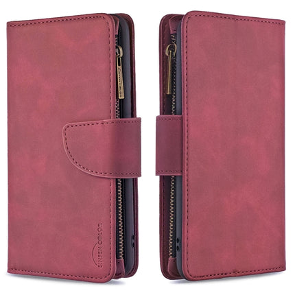 For iPhone 11 Pro Skin Feel Detachable Magnetic Zipper Horizontal Flip PU Leather Case with Multi-Card Slots & Holder & Wallet & Photo Frame & Lanyard(Red)-garmade.com