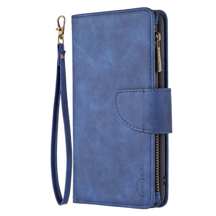 For Samsung Galaxy S20+ Skin Feel Detachable Magnetic Zipper Horizontal Flip PU Leather Case with Multi-Card Slots & Holder & Wallet & Photo Frame & Lanyard(Blue)-garmade.com