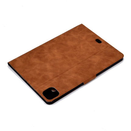 For iPad Pro 11 (2020) & (2018) Cowhide Texture Horizontal Flip Leather Tablet Case with Holder & Card Slots & Sleep / Wake-up Function(Brown)-garmade.com
