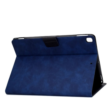 For iPad 10.2 / Air (2019) / Pro 10.5 Cowhide Texture Horizontal Flip Leather Case with Holder & Card Slots & Sleep / Wake-up Function(Blue)-garmade.com